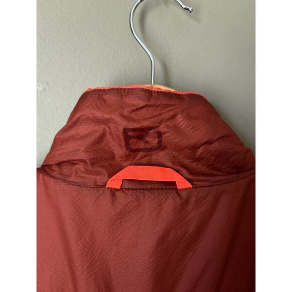Ortovox Swisswool Piz Bial Reversible Coral Orange Insulating Jacket Women L - Picture 8 of 14